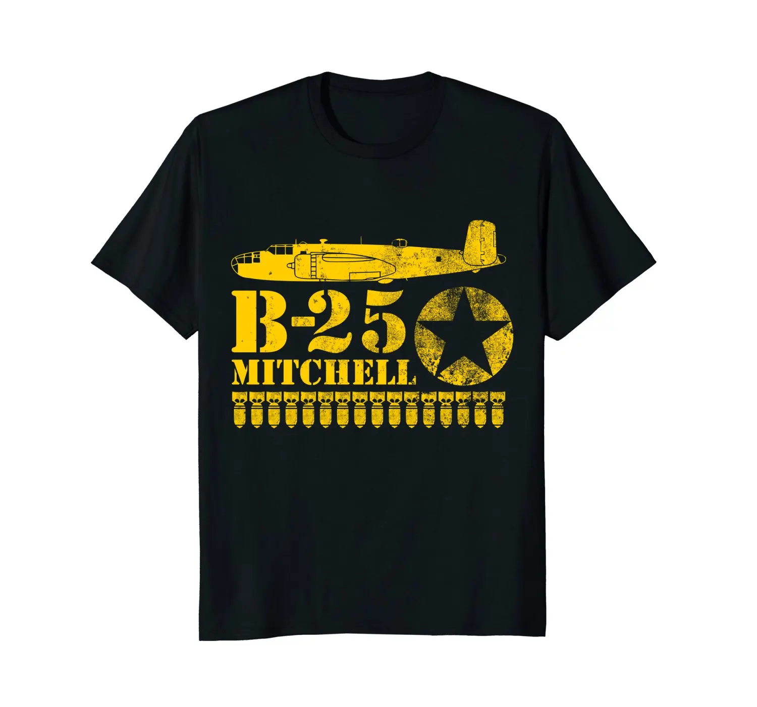 Women'S Fashion Ww2 - 空軍飛行機ユニセックスTシャツ,夏のスタイルのTシャツ,10代の大人のためのカスタムTシャツ,ユニセックスのファッション,綿100%,B-25,特別オファー