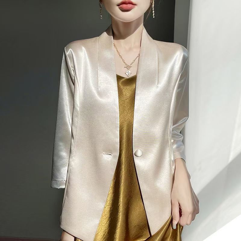 Women'S Fashion Gilded Age - ブラウス アウター スーツ レディース ゴールドカラー 通勤
