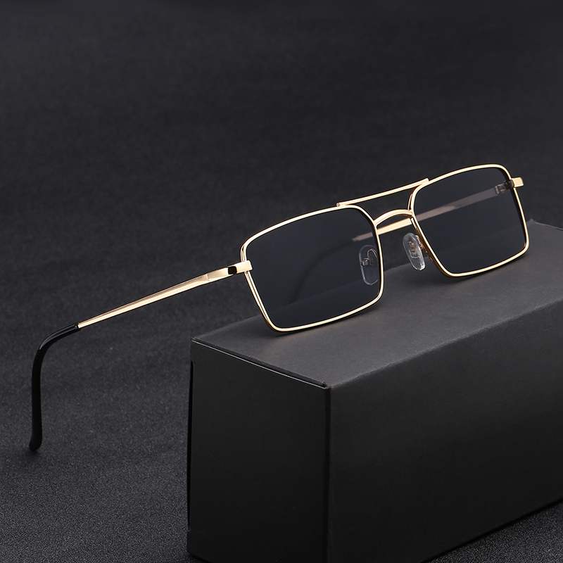 Women Fashion Glasses - 新しい女性ブランドデザイン反射防止ミラーサングラスファッションメタルスクエアメガネクラシック男性アウトドアサングラス