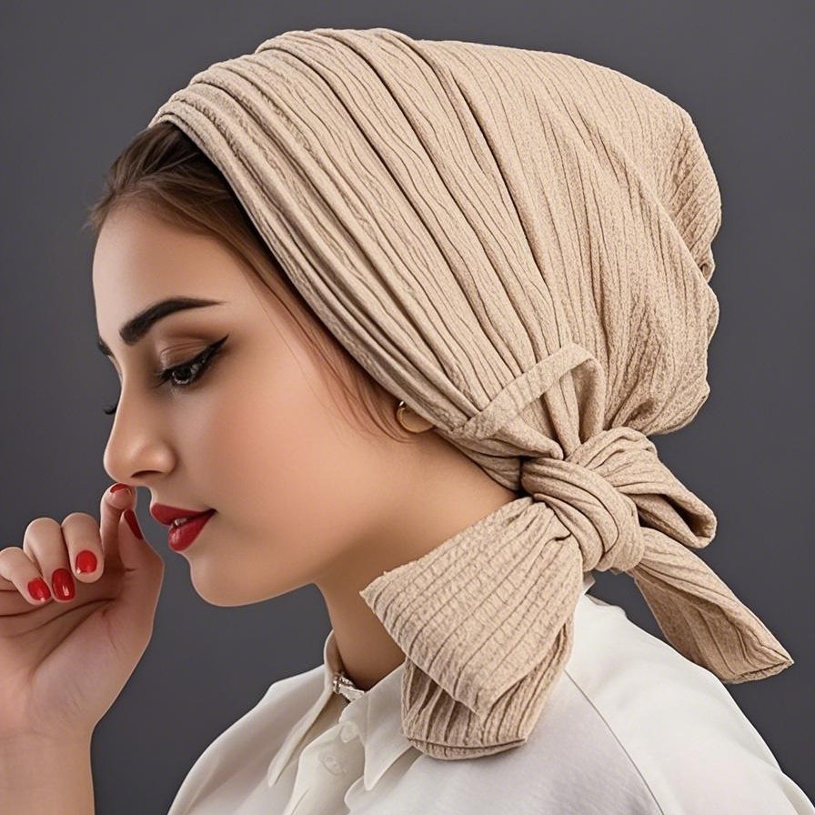 Women'S Fashion Hats - 高級スプリングノットターバンハット、女性用ビーニー、ケモキャップ、ムスリムヘッドスカーフ、エレガントな女性用ヘアカバーキャップ、バンダナヘッドウェア