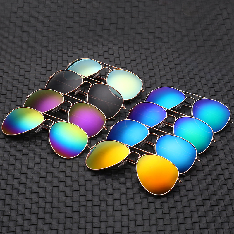 Women Fashion Glasses - 新しいダブルブリッジパイロットサングラス女性合金フレームポリットミラーサングラス女性男性 UV400 眼鏡男性用