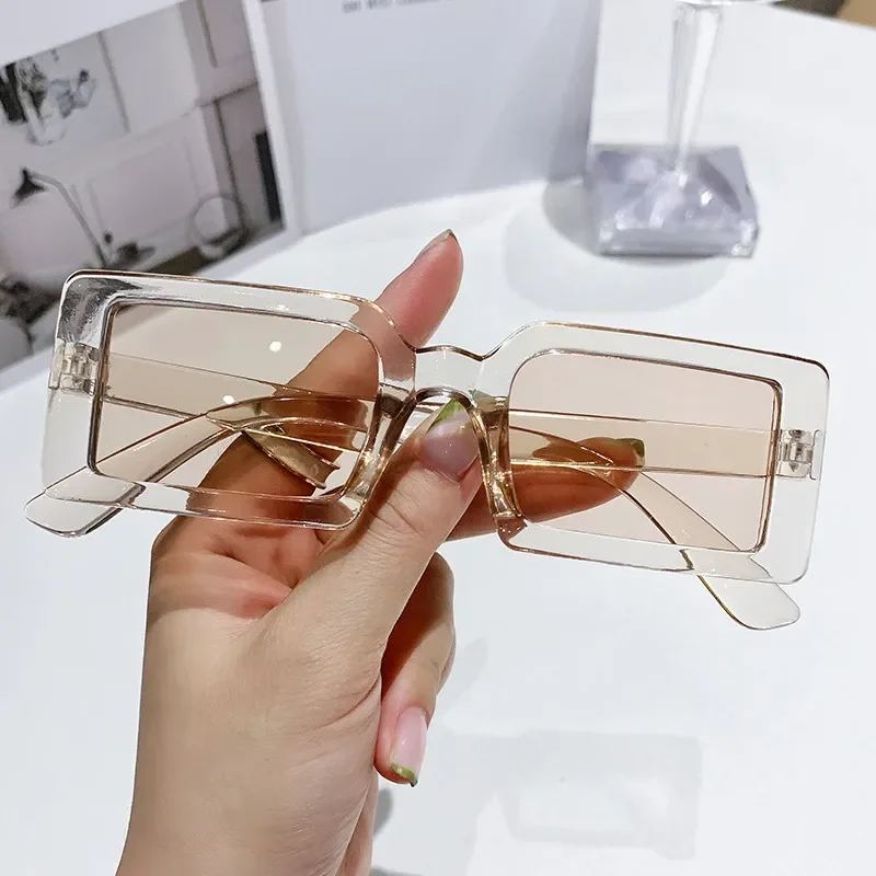 Women'S Fashion Eyeglass Frames - 新しい女性の小さなフレームサングラス女性ファッションゼリーカラースクエアサングラス屋外旅行トレンドアイウェア UV400 オキュロスデソル