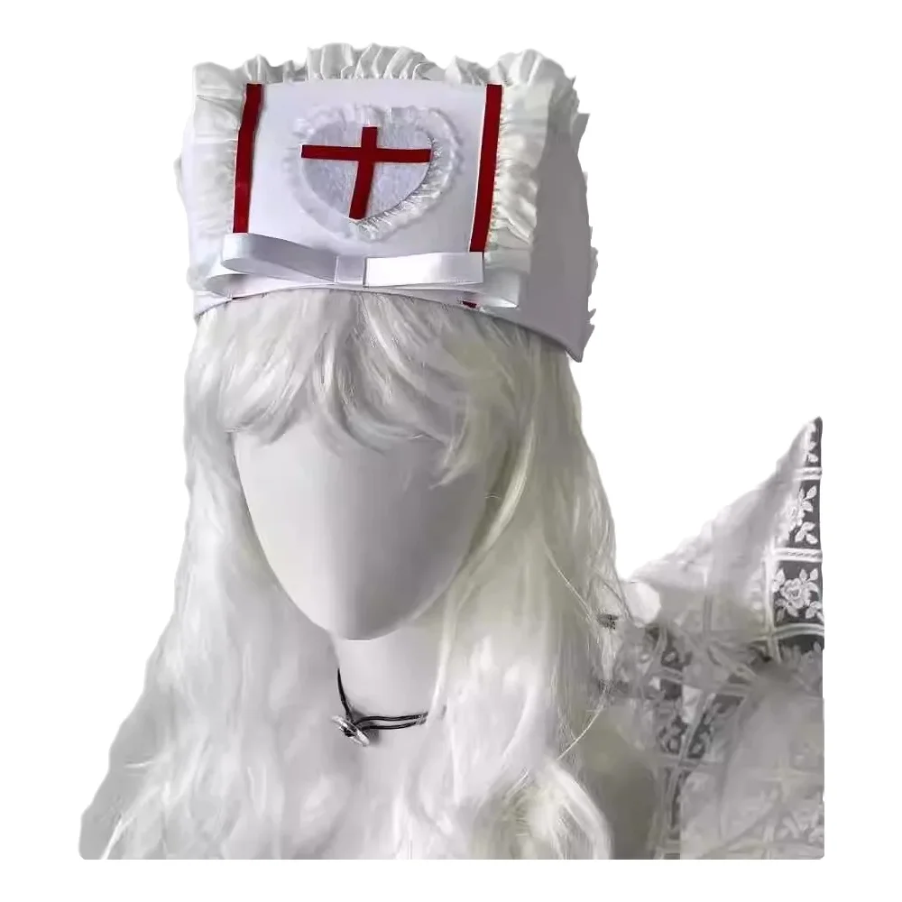 Women'S Fashion Hats - コスプレナースキャップ帽子アクセサリー小道具 y2k ガール医療ナース帽子甘いレースの弓コスプレ写真の小道具コスプレ