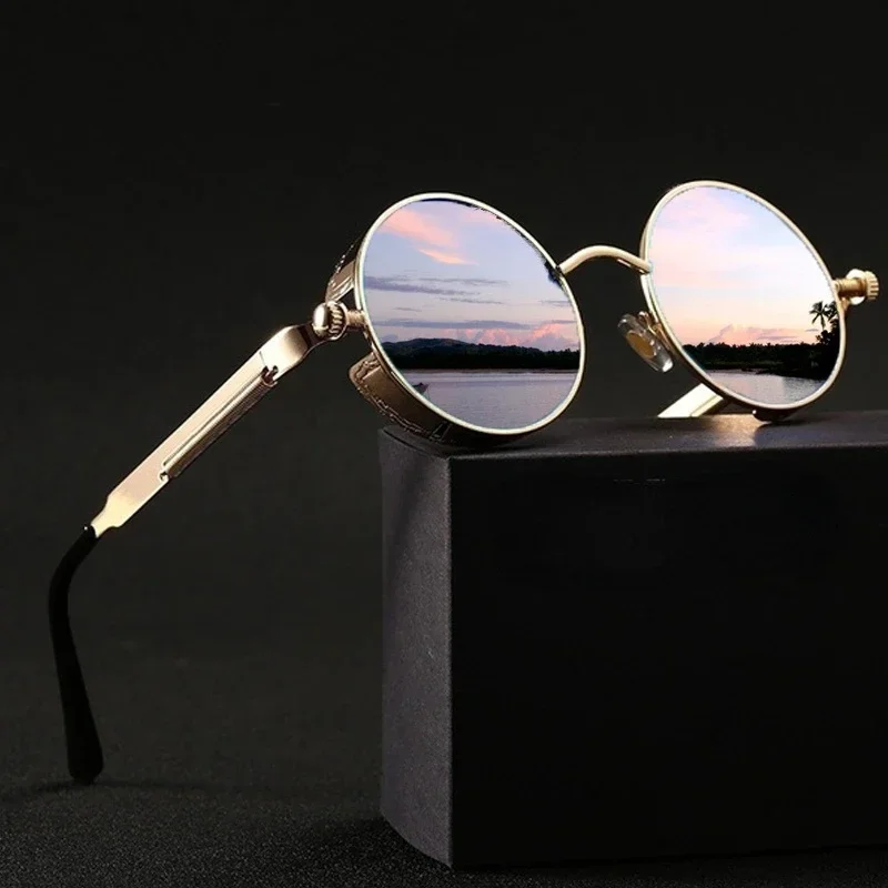 Women'S Fashion Eyeglass Frames - ファッションスポーツクラシックサングラス スチームパンクアイウェア メンズ＆レディース レトロラウンドメタルフレームサングラス