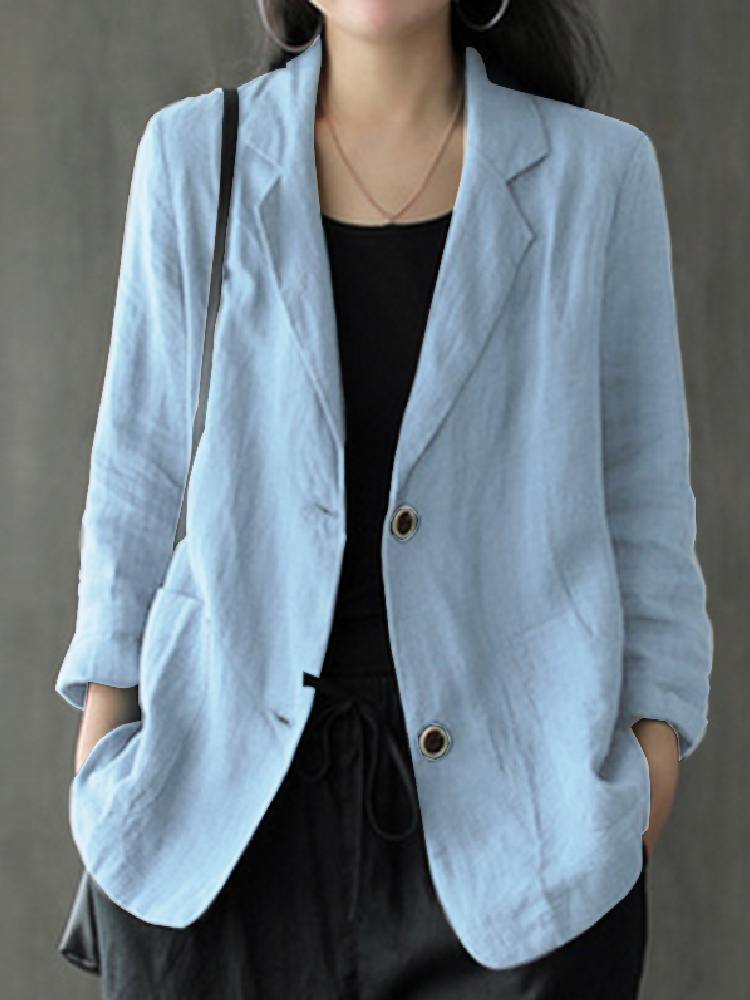 エレガントな固体ブレザー女性秋オーバーコートザンゼア 202 - Blazer Women Oversized のレビューと価格