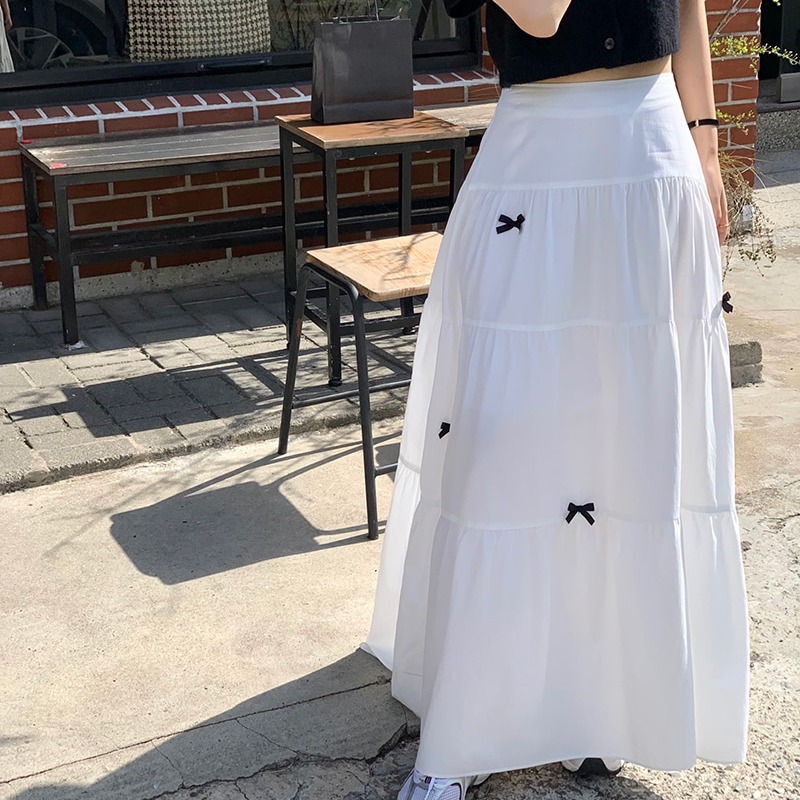 膝丈のシルクリボンハーフスカート 結び目付き 女性用 春秋冬 - Women Fashion Online のレビューと価格