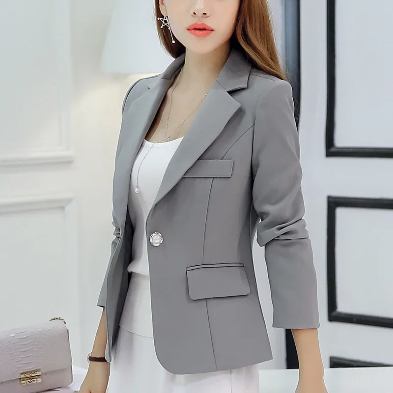 韓国製レディースブレザー2025フォーマルスリムブラックブレ - Blazer Women Oversized のレビューと価格