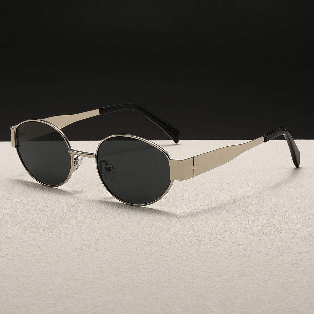トレンドのラウンドフレームメタルサングラス レディース ファ - Women'S Fashion Eyeglass Frames のレビューと価格