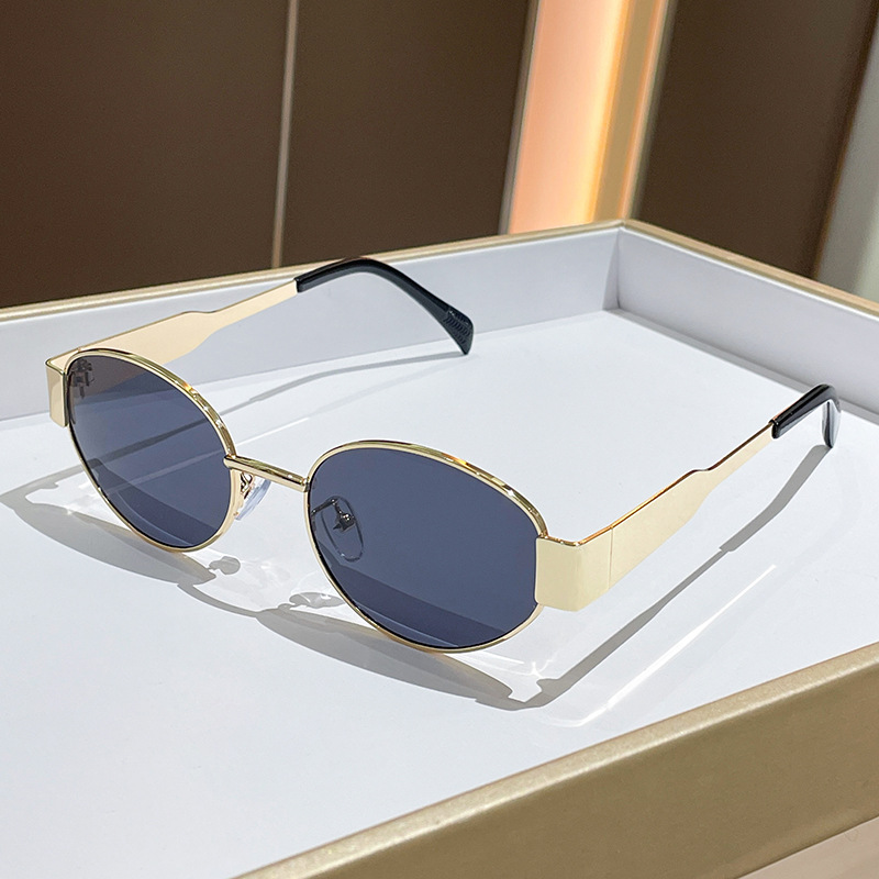トレンドのラウンドフレームメタルサングラス レディース ファ - Women'S Fashion Eyeglass Frames のレビューと価格