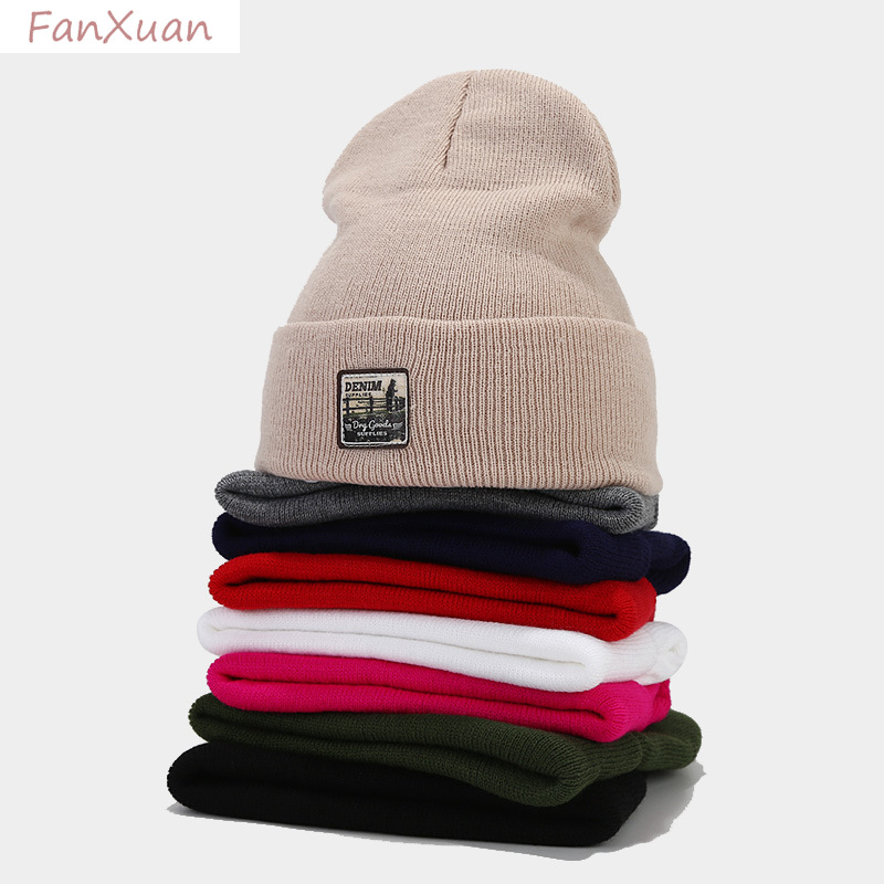 ファッションラベルニットビーニー女性男性ユニセックス無地秋冬 - Women'S Fashion Labels のレビューと価格