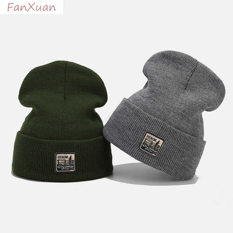 ファッションラベルニットビーニー女性男性ユニセックス無地秋冬 - Women'S Fashion Labels のレビューと価格