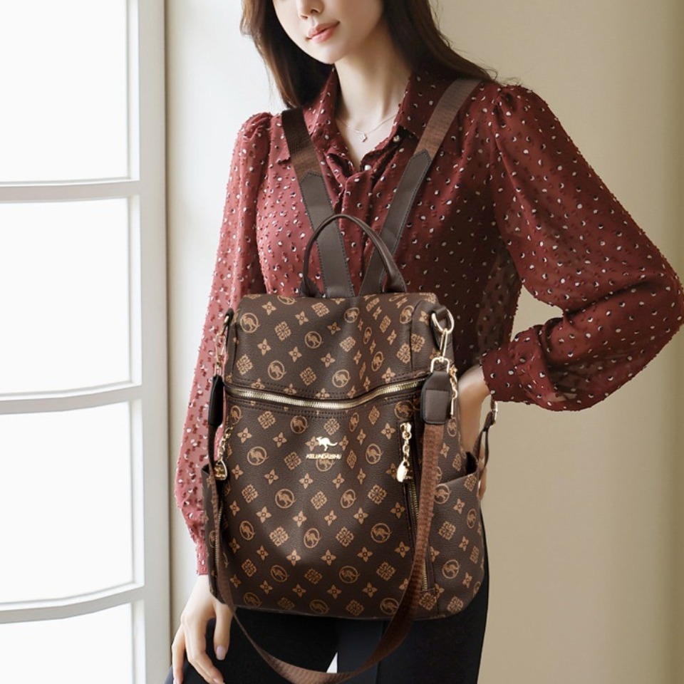 本物のブランドの女性のソフトレザーバックパックスクールブック - Women Fashion Online のレビューと価格