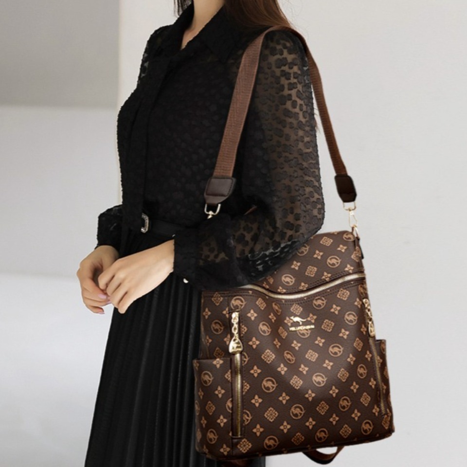 本物のブランドの女性のソフトレザーバックパックスクールブック - Women Fashion Online のレビューと価格