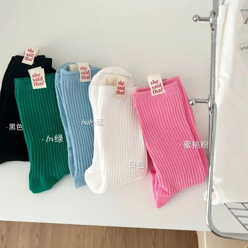 日本のレトロな布ラベル彼女は言った女性の靴下春夏綿パイル靴下 - Women'S Fashion Labels のレビューと価格