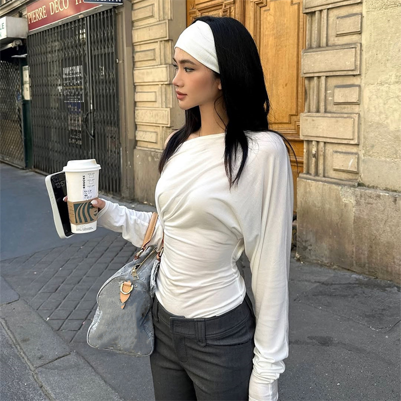 2026年 レディース ワンショルダートップ 長袖Tシャツ  - Women'S Fashion Winter 2026 のレビューと価格