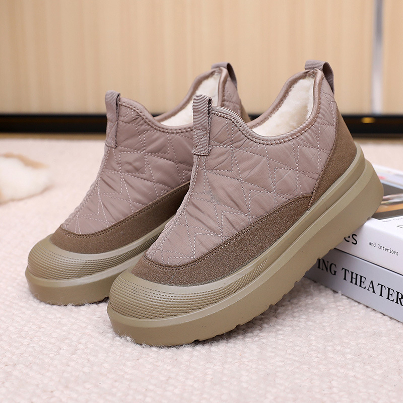 女性用冬用マムスノーブーツ、フリース裏地付き、暖かくファッシ - Women Fashion Online のレビューと価格