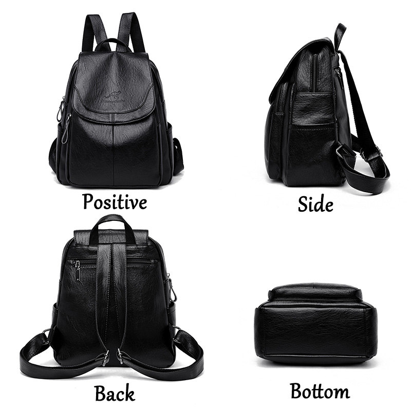 ヴィンテージ風ソフトレザーバックパック 女性用 9色展開 カ - Women Fashion Online のレビューと価格