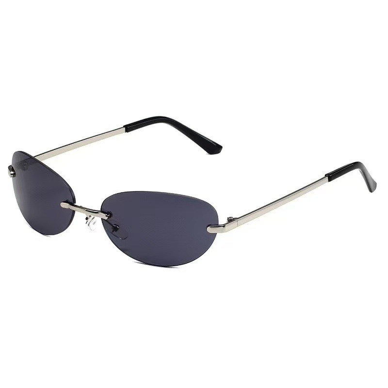 リムレスオーバルサングラス女性小さなオーバルグラデーションメ - Women'S Fashion Eyeglass Frames のレビューと価格