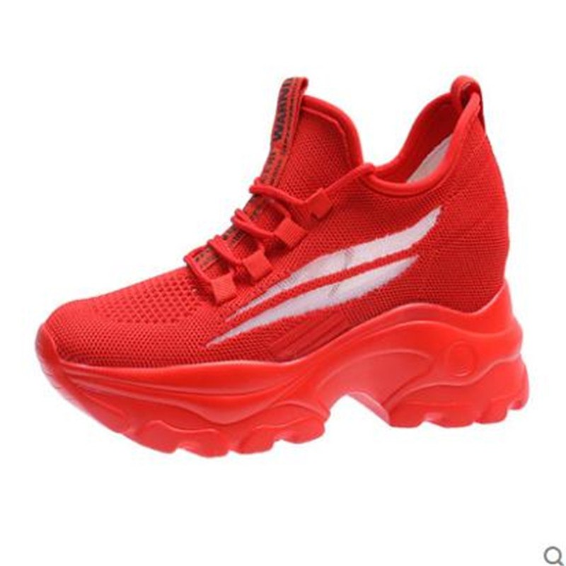 女性の厚底スニーカー,ファッショナブルな厚底カジュアルシュー - Women'S Yellow Fashion Sneakers のレビューと価格