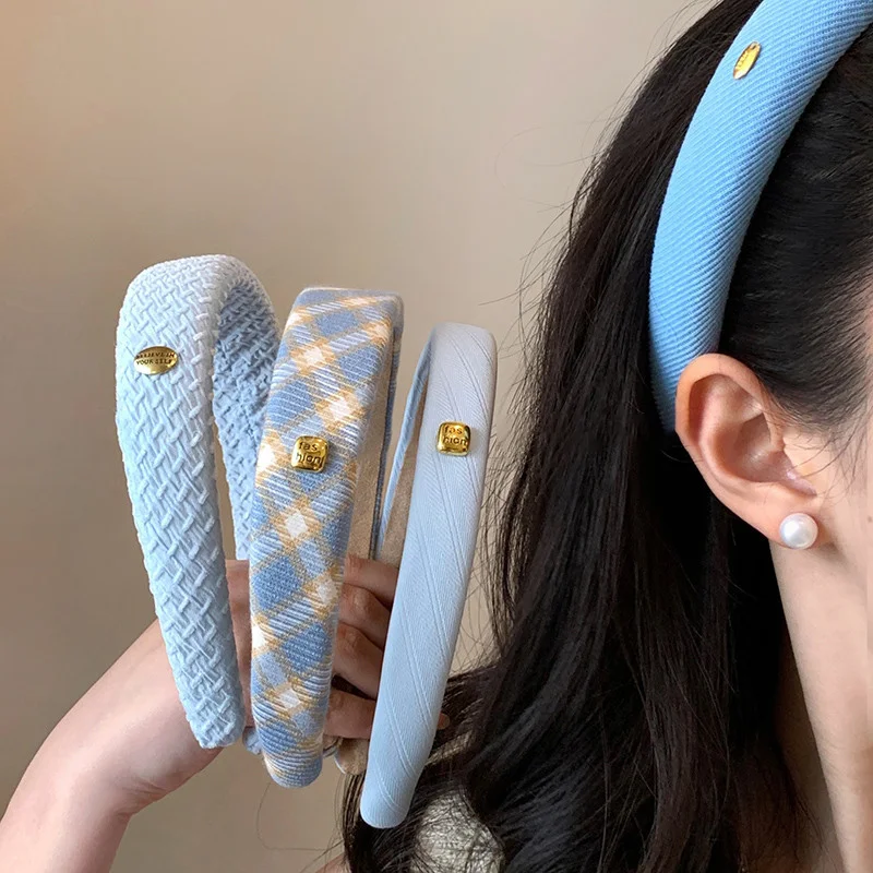 ゴールドラベル ブルー ワイドブリム ヘアバンド 2025年 - Women'S Fashion Labels のレビューと価格