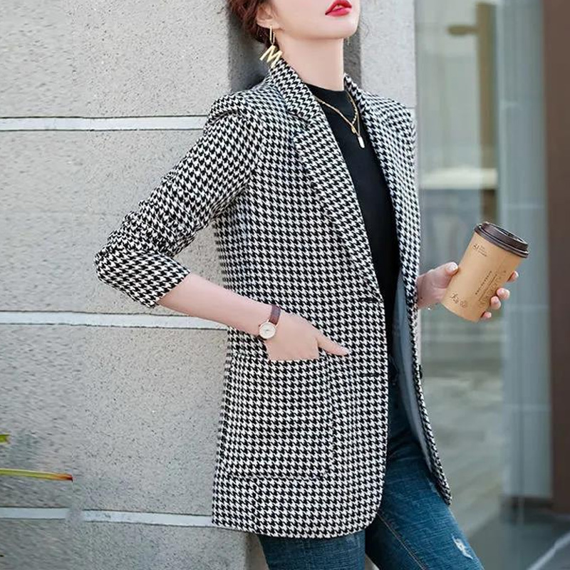 2023 春と秋の新作エレガンス通勤シンプルでスリムフィット - Blazer Women Oversized のレビューと価格