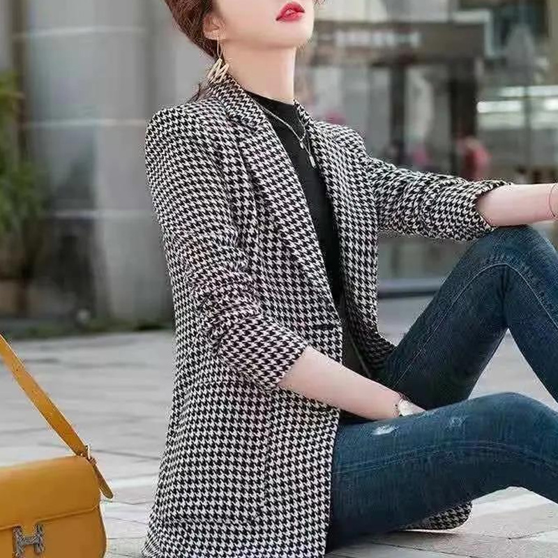 2023 春と秋の新作エレガンス通勤シンプルでスリムフィット - Blazer Women Oversized のレビューと価格