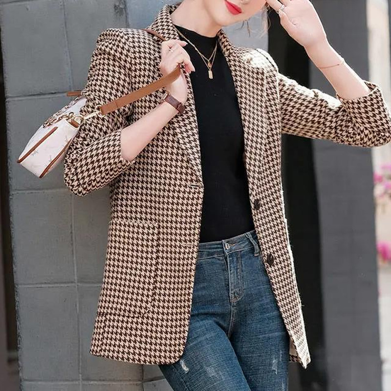 2023 春と秋の新作エレガンス通勤シンプルでスリムフィット - Blazer Women Oversized のレビューと価格
