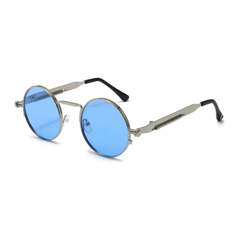 ヴィンテージメタルフレームラウンドサングラス女性男性パンク円 - Women'S Fashion Eyeglass Frames のレビューと価格
