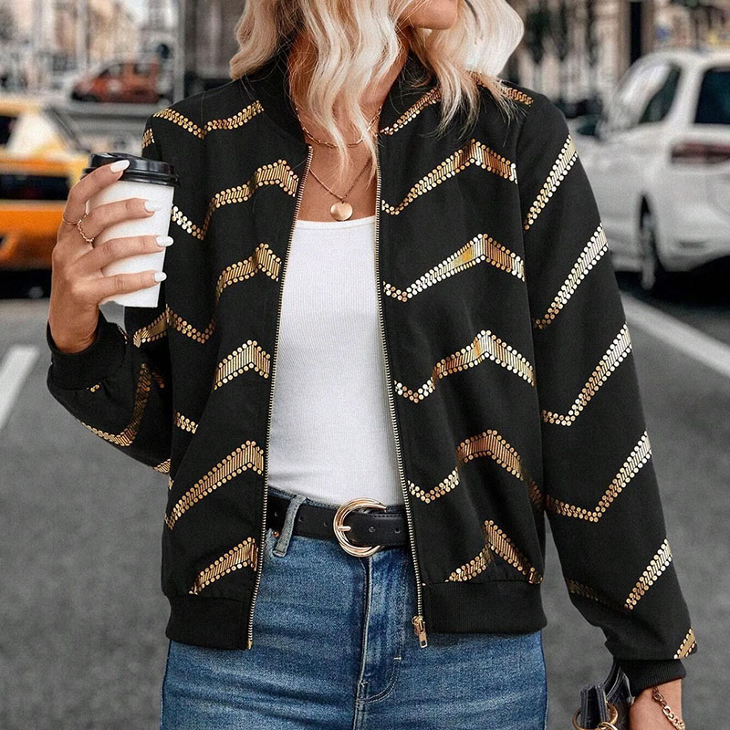 女性のトップ 2025 新ファッション鋸歯状金メッキプリント - Women'S Fashion Gilded Age のレビューと価格