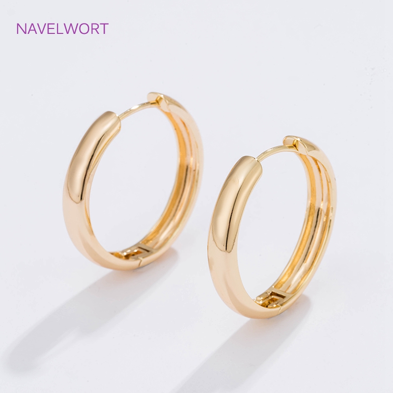 6 サイズのゴールドメッキサークルフープイヤリング女性ギフト - Women'S Fashion Earrings のレビューと価格