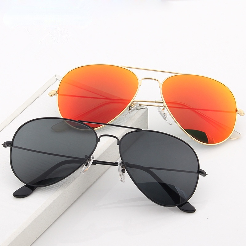 新しいダブルブリッジパイロットサングラス女性合金フレームポリ - Women Fashion Glasses のレビューと価格