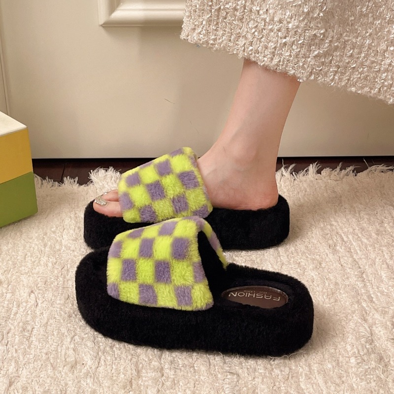 冬の新作レトロチェック柄デザイン レディースコットンスリッパ - Women'S Fashion Winter 2026 のレビューと価格