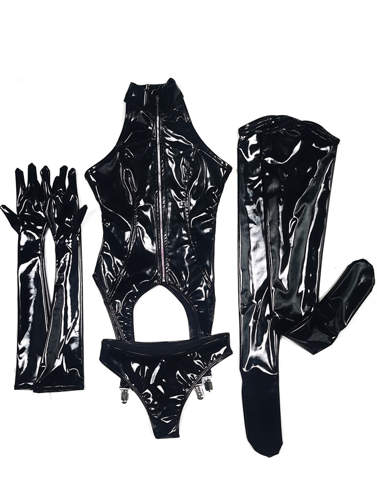 女性のための光沢のあるPUレザーグローブ,セクシーなボディス - Women'S Fashion Gloves のレビューと価格