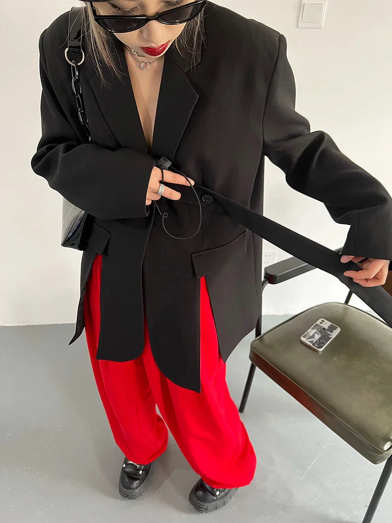 女性のためのストリートスタイルのブレザー,創造的なデザイン, - Blazer Women Oversized のレビューと価格