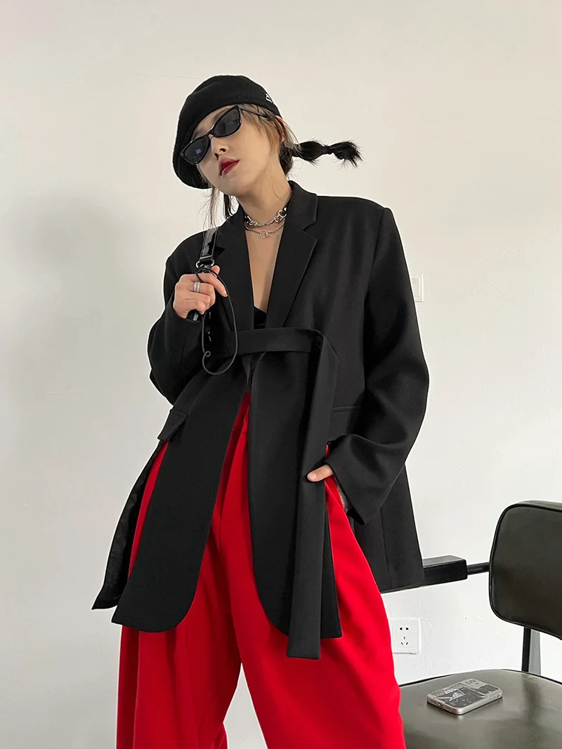 女性のためのストリートスタイルのブレザー,創造的なデザイン, - Blazer Women Oversized のレビューと価格