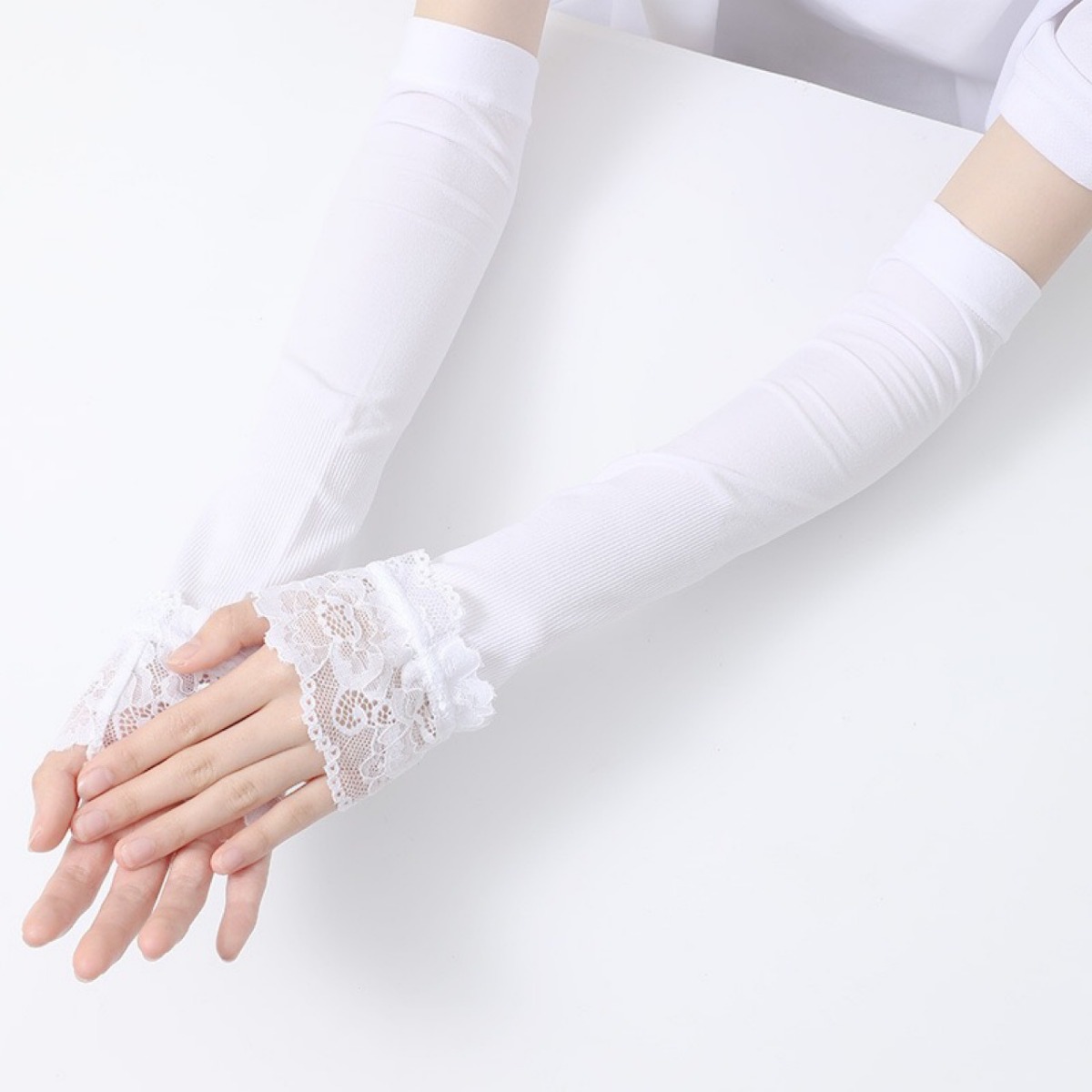 女性用ロング伸縮アームスリーブ、指なし運転用手袋、セクシーな - Women'S Fashion Gloves のレビューと価格
