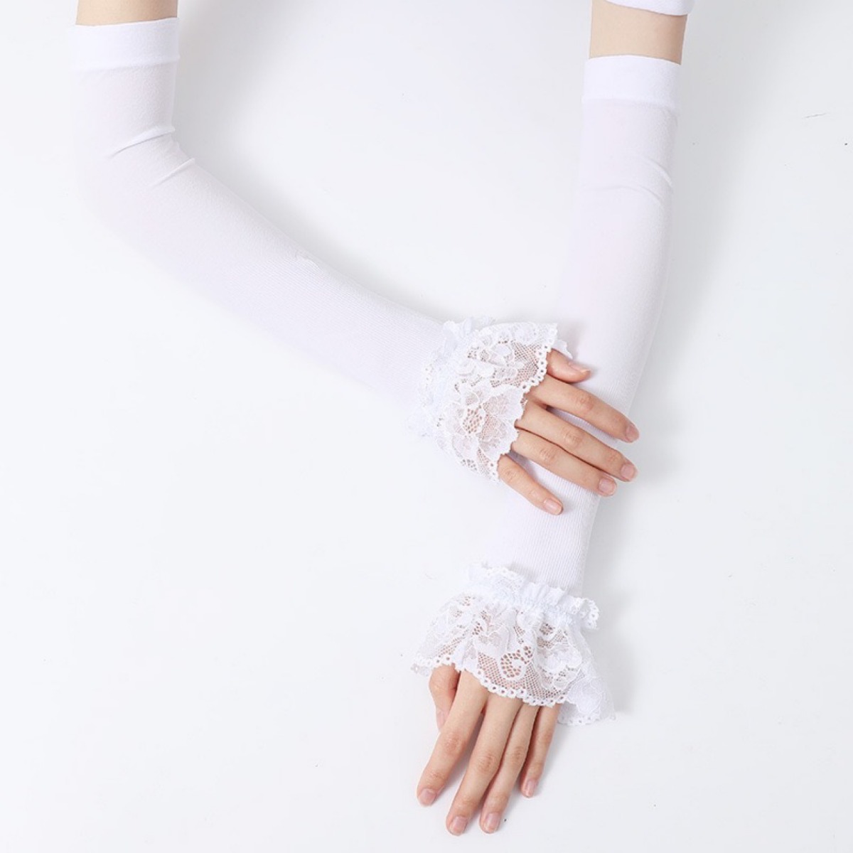女性用ロング伸縮アームスリーブ、指なし運転用手袋、セクシーな - Women'S Fashion Gloves のレビューと価格
