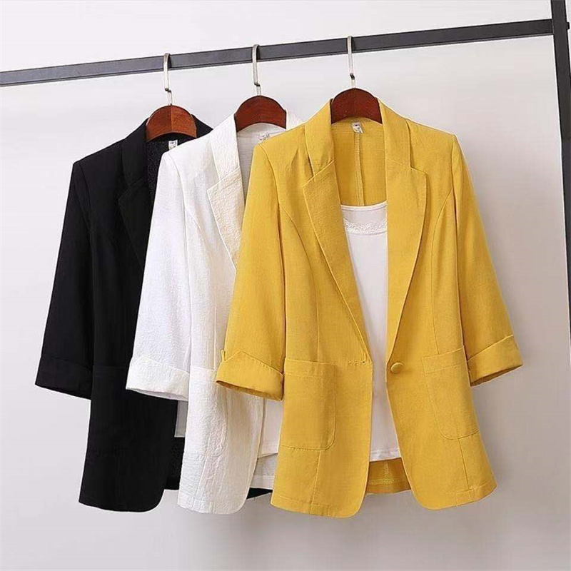 2025 OL 女性のスーツファッション女性のジャケット無地 - Blazer Women Oversized のレビューと価格