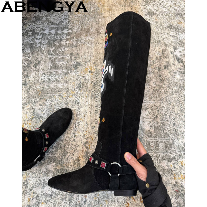 ABENGYA 2026 冬の新ニーハイブーツ女性スエードレ - Women'S Fashion Winter 2026 のレビューと価格