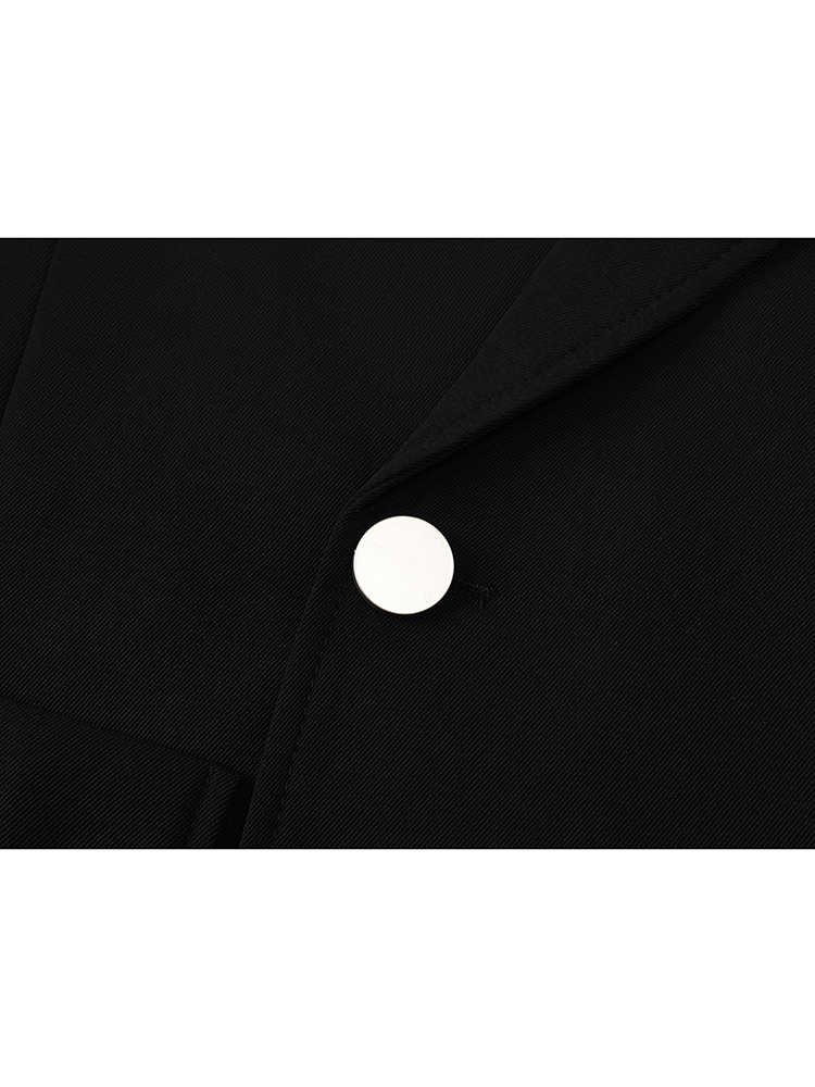 女性黒ゴシックエモ秋ブレザーコートファッションヴィンテージ原 - Blazer Women Oversized のレビューと価格