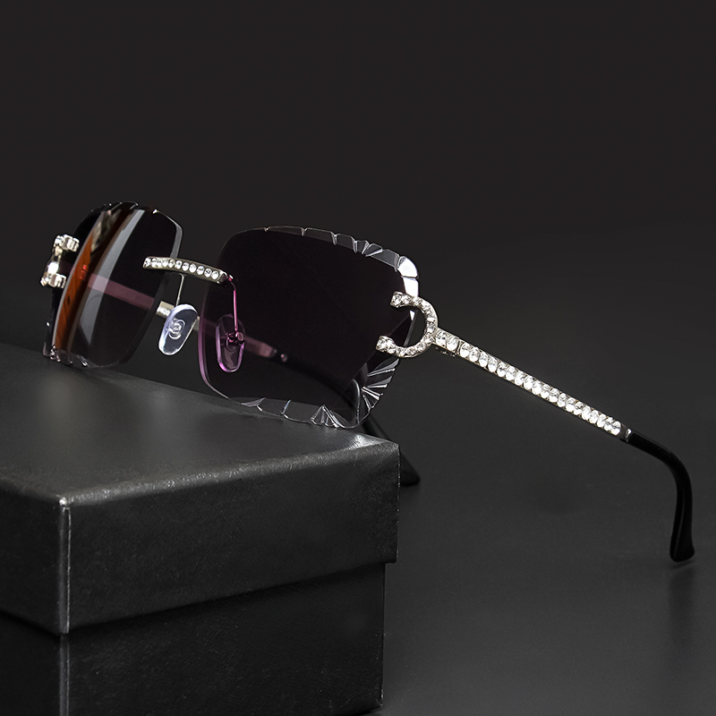 ファッションリムレススクエアサングラスヴィンテージダイヤモン - Women'S Fashion Eyeglass Frames のレビューと価格