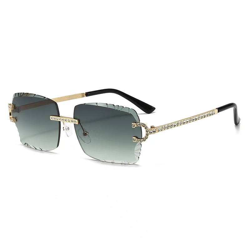 ファッションリムレススクエアサングラスヴィンテージダイヤモン - Women'S Fashion Eyeglass Frames のレビューと価格