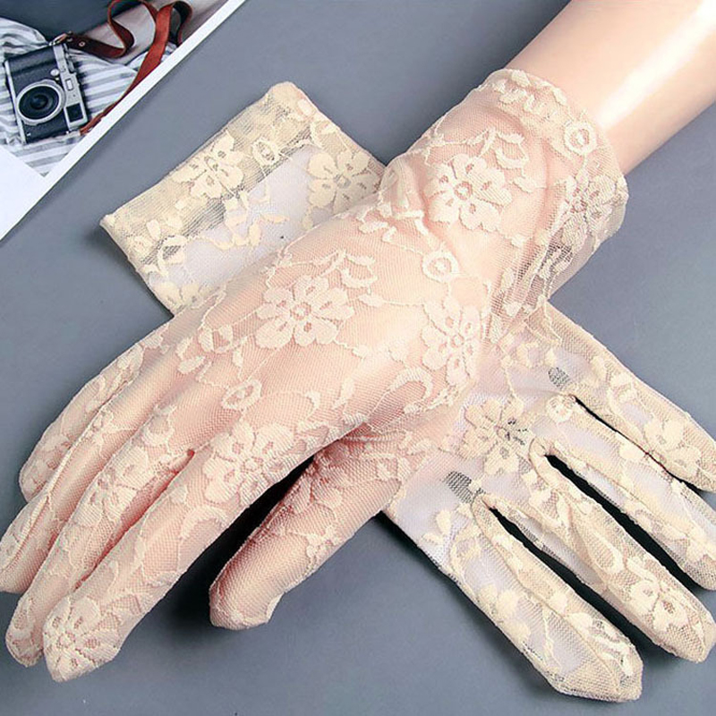 女性の手袋夏ショートレース通気性薄型スタイル優しいファッショ - Women'S Fashion Gloves のレビューと価格