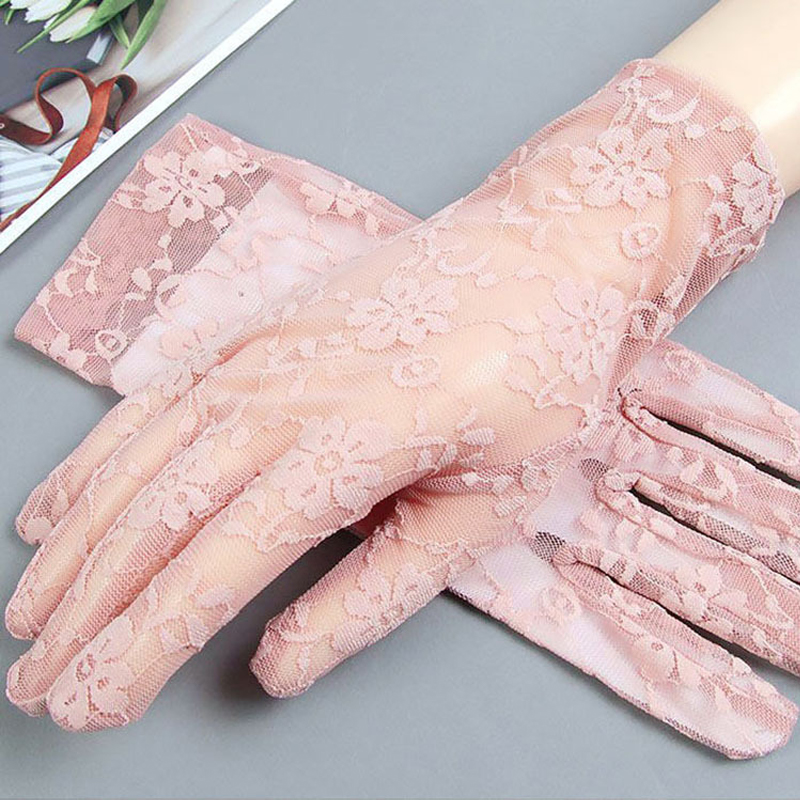 女性の手袋夏ショートレース通気性薄型スタイル優しいファッショ - Women'S Fashion Gloves のレビューと価格