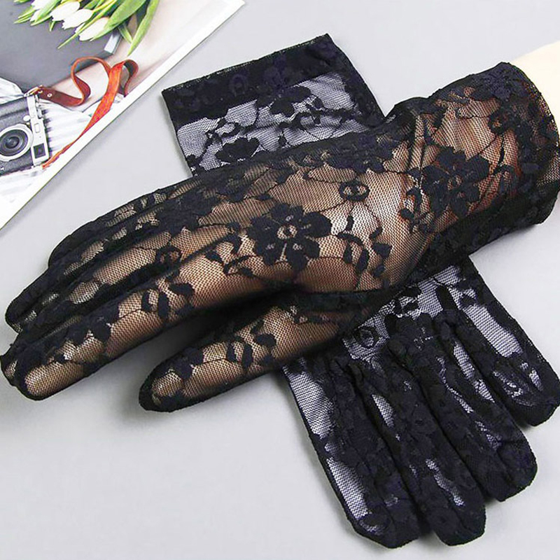 女性の手袋夏ショートレース通気性薄型スタイル優しいファッショ - Women'S Fashion Gloves のレビューと価格