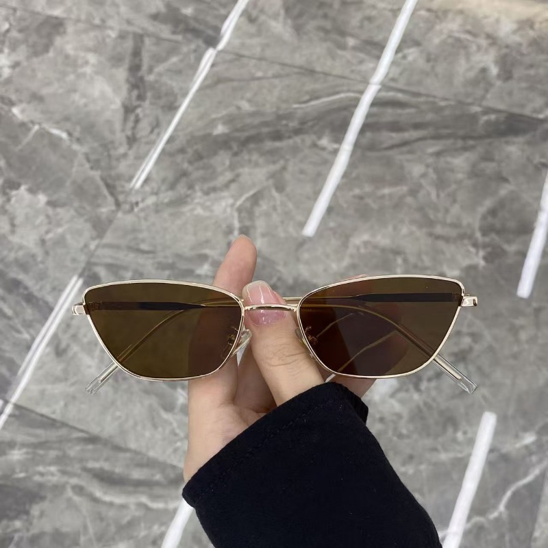 ファッショナブルな菱形メタルサングラス（女性用）、ストリート - Women Fashion Glasses のレビューと価格