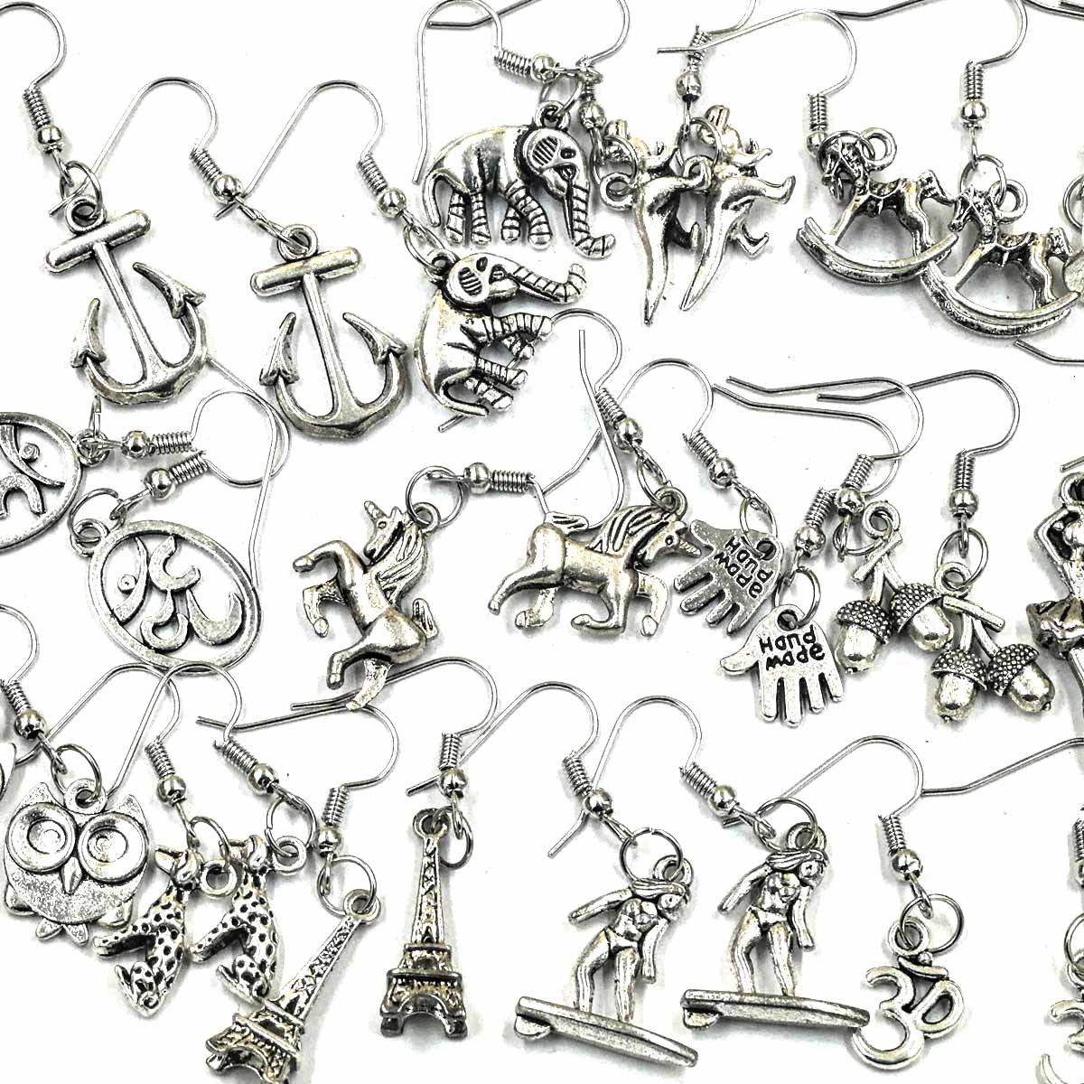 20種類のイヤリング、ファッションパンクドロップイヤリング、 - Women'S Fashion Earrings のレビューと価格
