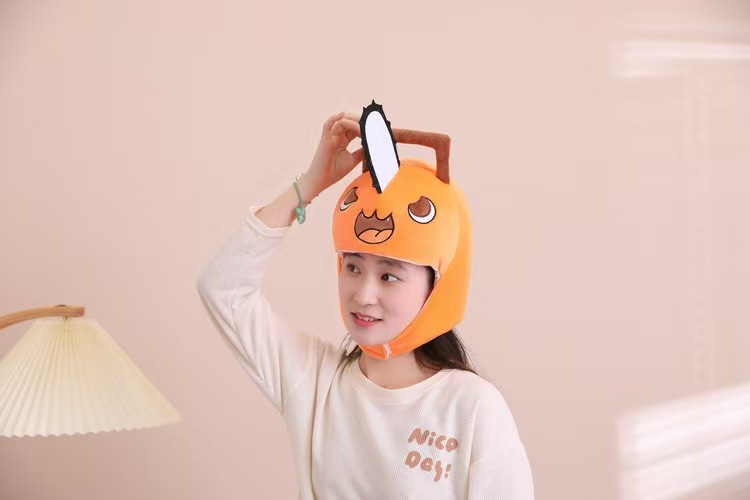 アニメチェーンソーマンポチタコスプレぬいぐるみヘッドギアキャ - Women'S Fashion Hats のレビューと価格