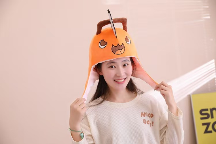 アニメチェーンソーマンポチタコスプレぬいぐるみヘッドギアキャ - Women'S Fashion Hats のレビューと価格