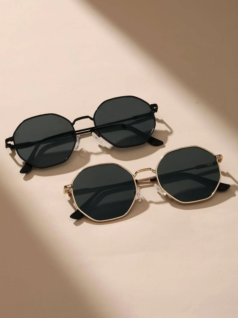 1/3 個メタル幾何学模様ラウンドフレームサングラスファッシ - Women'S Fashion Eyeglass Frames のレビューと価格